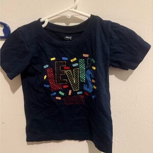 Levi's Navy Kids' Short-Sleeve Tee with Multicolor Logo